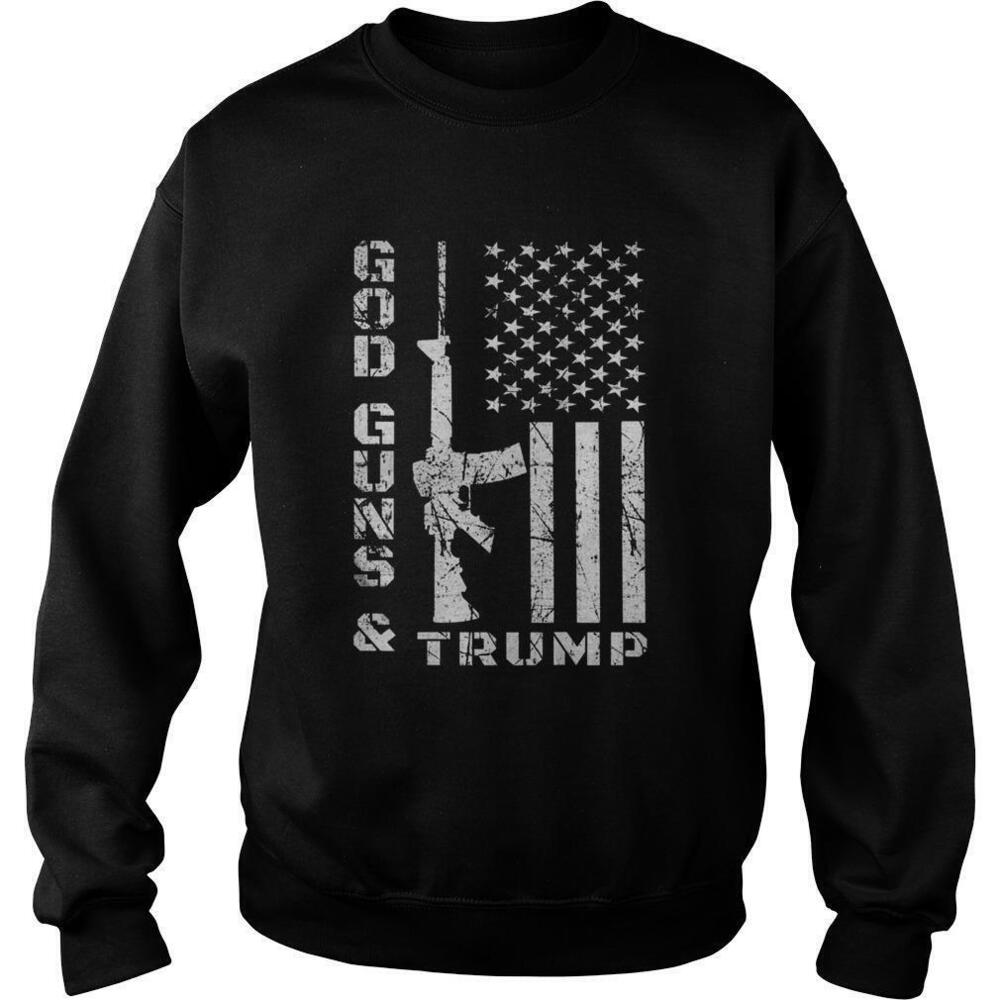 God Guns And Trump 2Nd Amendment Flag Ar15 Sweatshirt